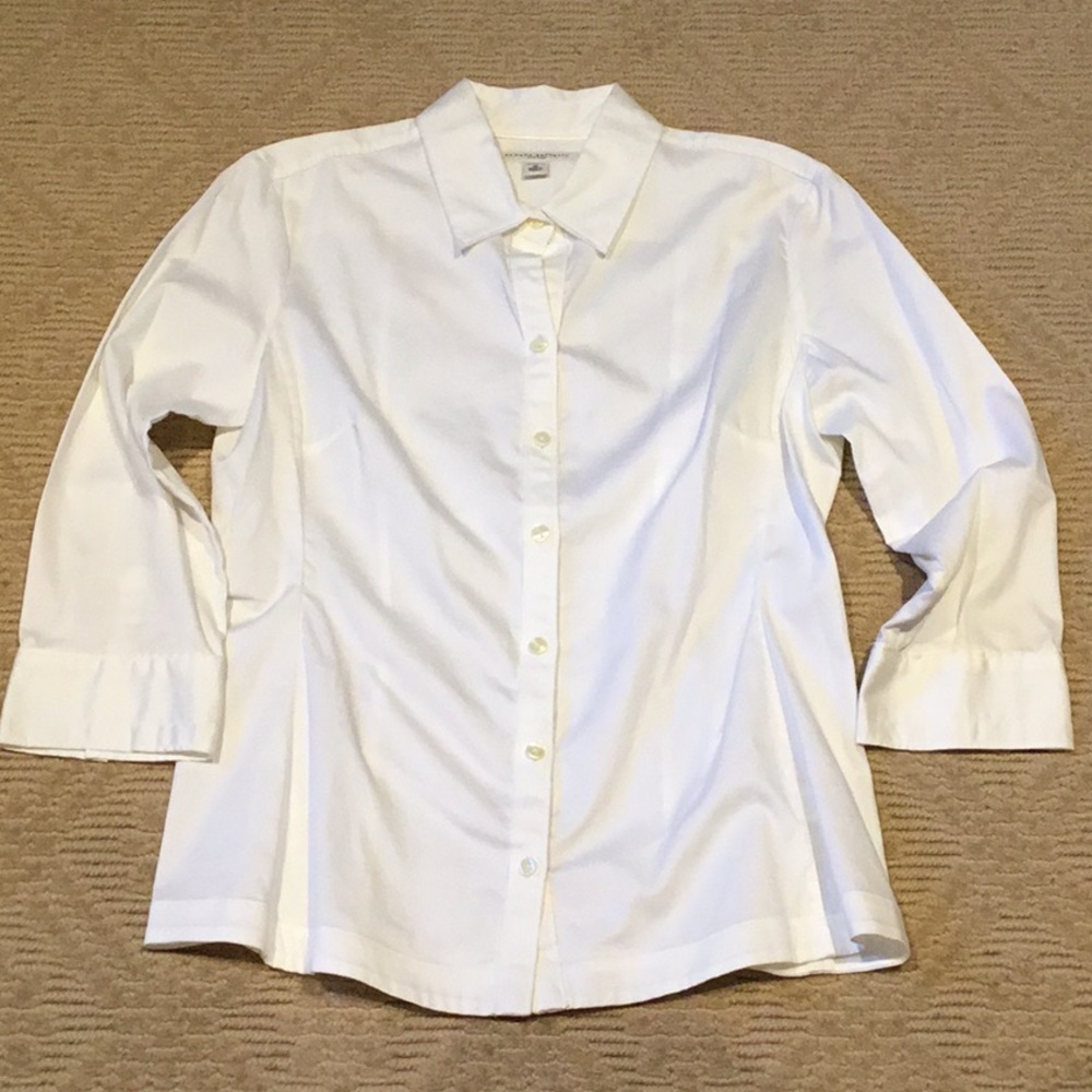 Banana Republic stretch cotton 3/4 sleeve shirt.